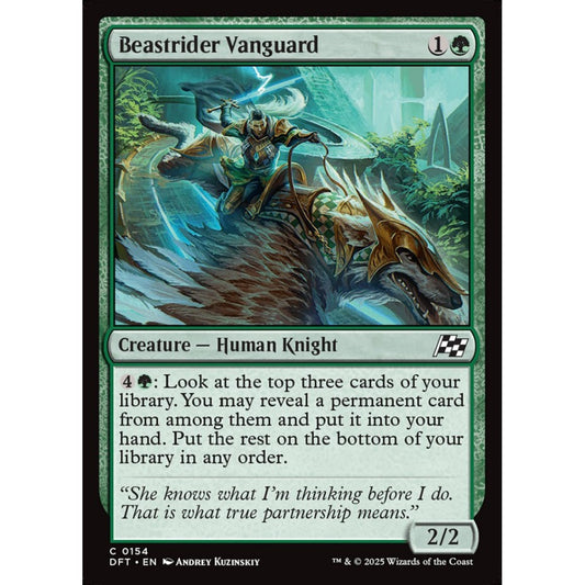 Beastrider Vanguard, 154, common, Magic: The Gathering, Aetherdrift
