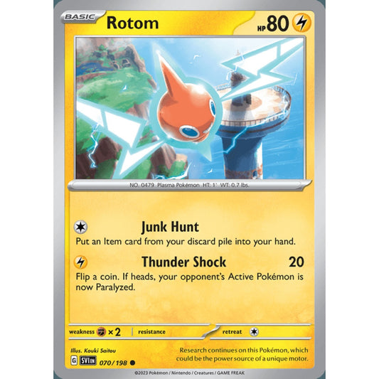 Rotom Common 070/198 Pokemon Card Game Scarlet & Violet
