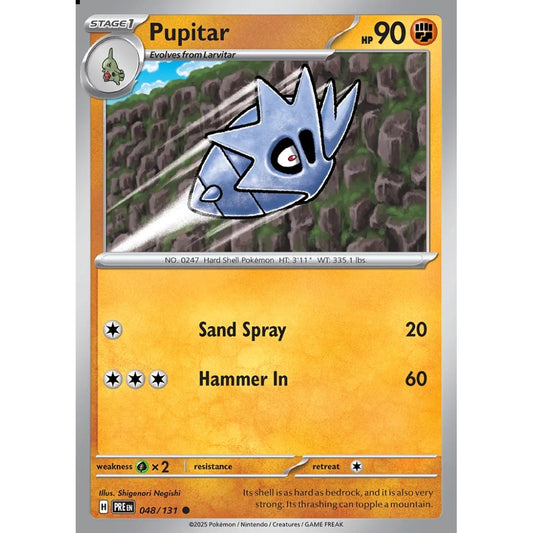Pupitar Common 048/131 Pokemon Card Game Prismatic Evolutions