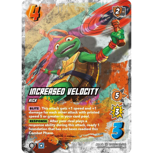 Increased Velocity 20/186 TMNT01 Universus Teenage Mutant Ninja Turtles Attack UR