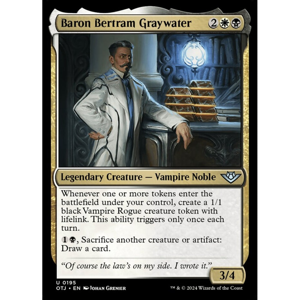 Baron Bertram Graywater, 195, uncommon, Magic: The Gathering, Outlaws of Thunder Junction