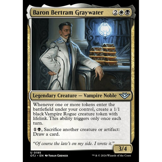 Baron Bertram Graywater, 195, uncommon, Magic: The Gathering, Outlaws of Thunder Junction