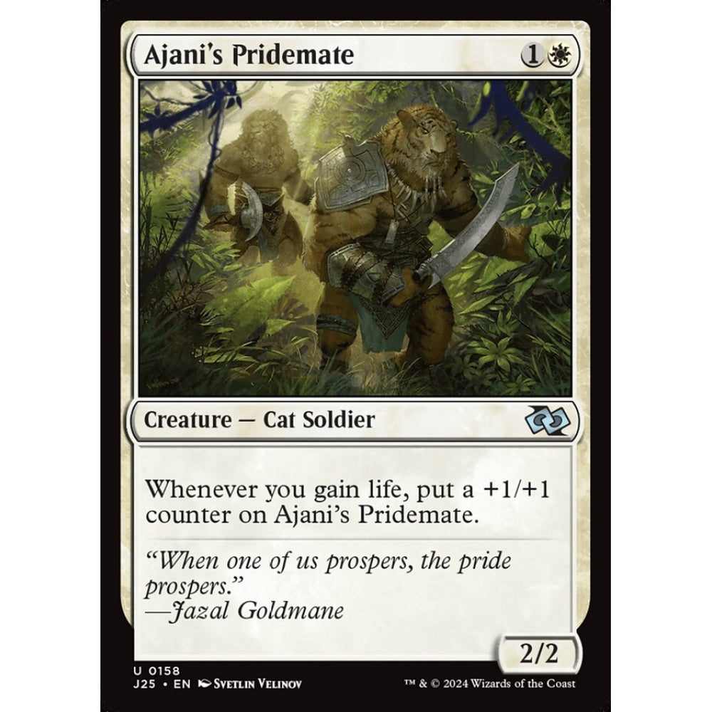 Ajani's Pridemate, 158, uncommon, Magic: The Gathering, Foundations Jumpstart
