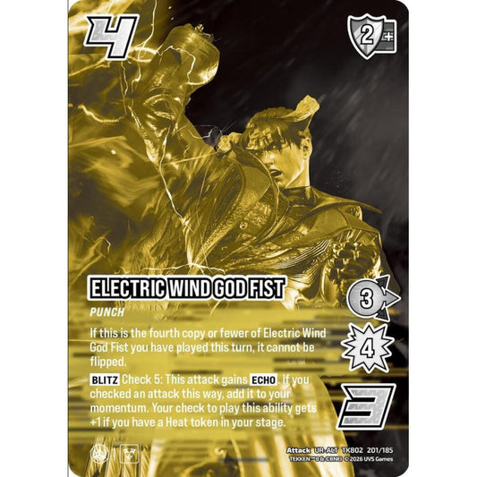 Electric Wind God Fist 201/185 TK802 Universus Tekken 8 Attack UR-ALT