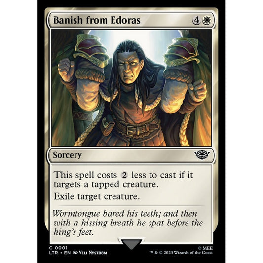 Banish from Edoras, common, 1, Magic the Gathering, The Lord of the Rings: Tales of Middle-earth