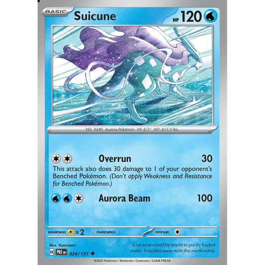 Suicune Uncommon 024/131 Pokemon Card Game Prismatic Evolutions