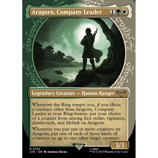 Aragorn, Company Leader, rare, 316, Magic the Gathering, The Lord of the Rings: Tales of Middle-earth
