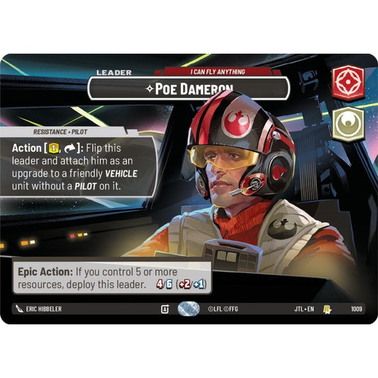Poe Dameron, R, JTL 1009) Showcase, Star Wars Unlimited