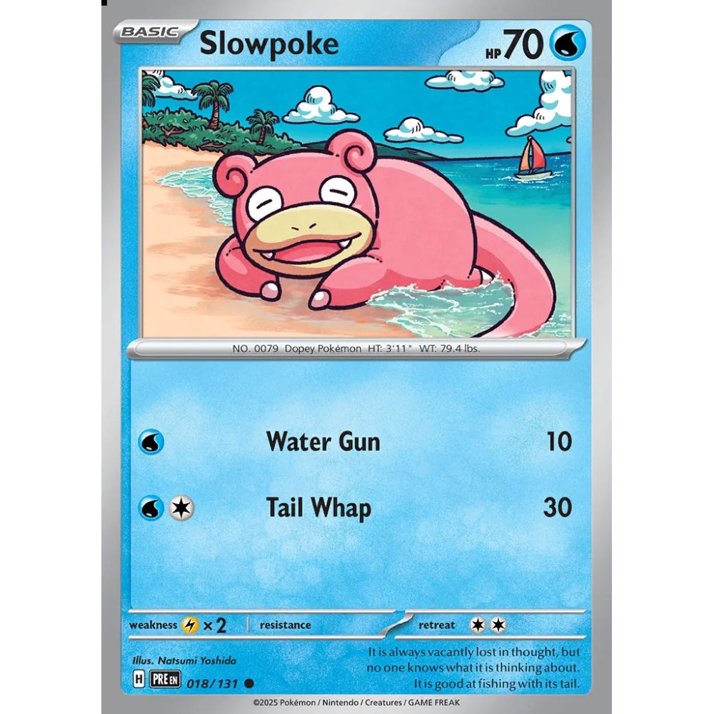 Slowpoke Common 018/131 Pokemon Card Game Prismatic Evolutions