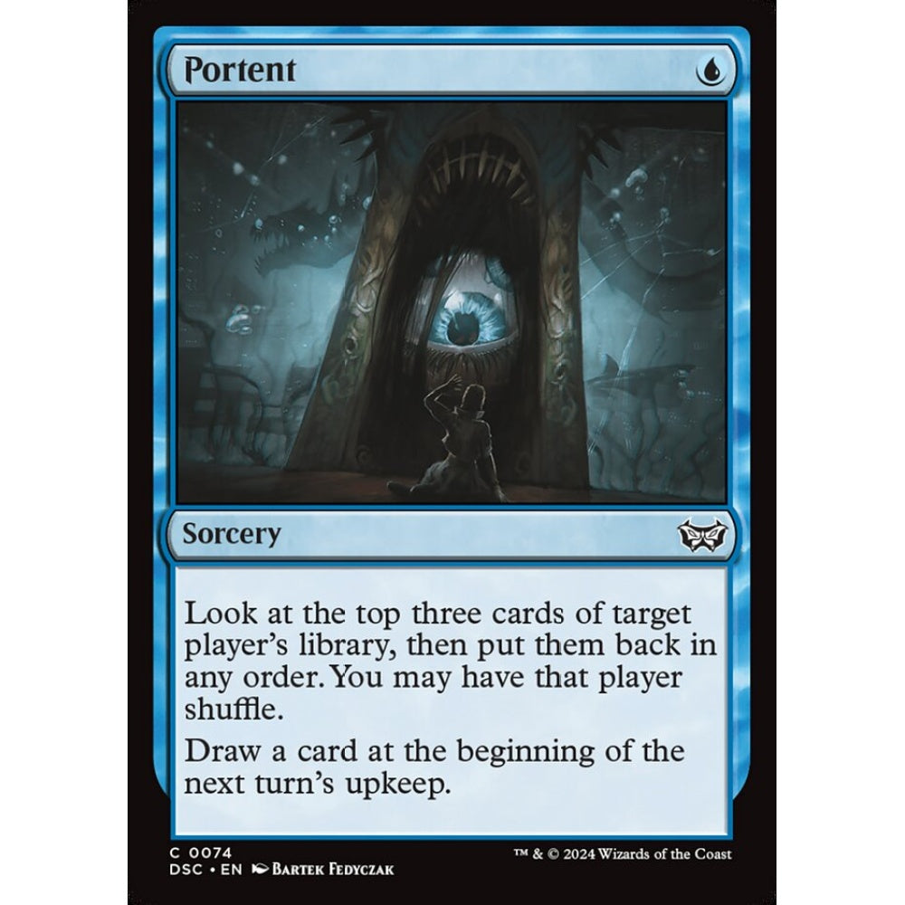 Portent, 74, common, Magic: The Gathering, Duskmourn: House of Horror