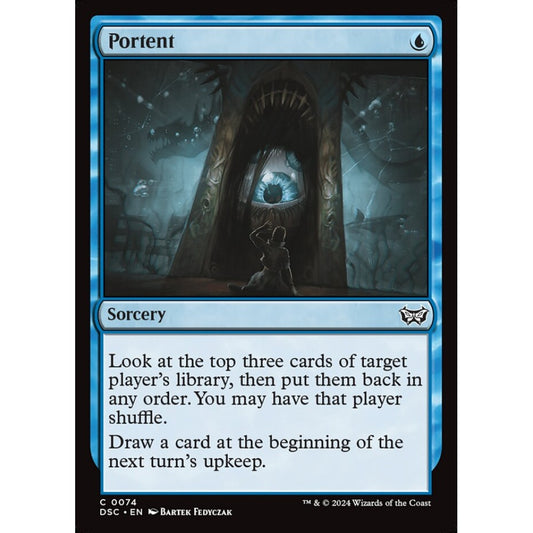 Portent, 74, common, Magic: The Gathering, Duskmourn: House of Horror