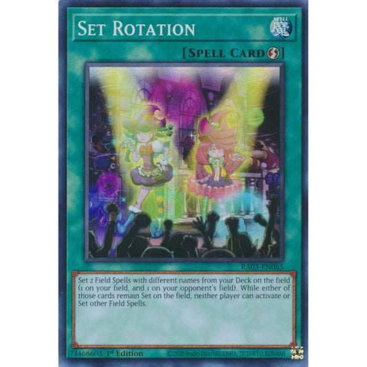 Set Rotation RA03-EN065 Super Super Rare Yu-Gi-Oh Quarter Century Bonanza in Art