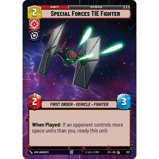 Special Forces TIE Fighter, C, JTL 397) Hyperspace, Star Wars Unlimited