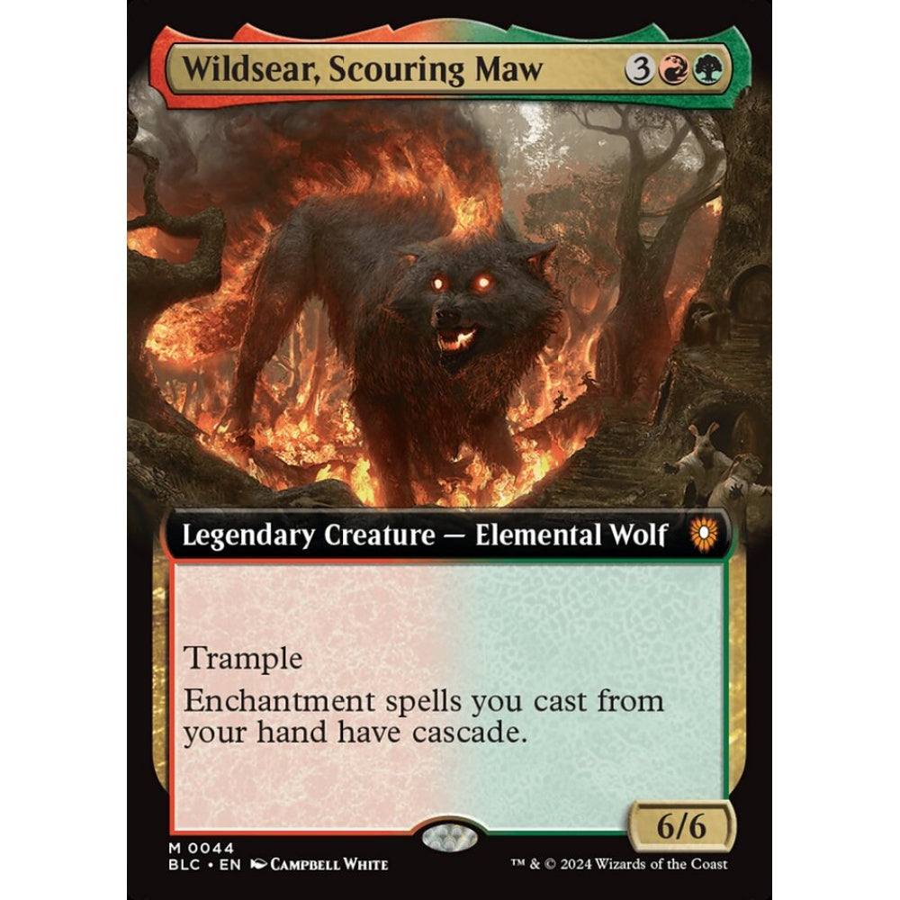 Wildsear, Scouring Maw, 44, mythic, Magic: The Gathering, Bloomburrow Commander