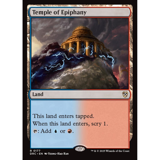 Temple of Epiphany, 177, rare, Magic: The Gathering, Aetherdrift Commander