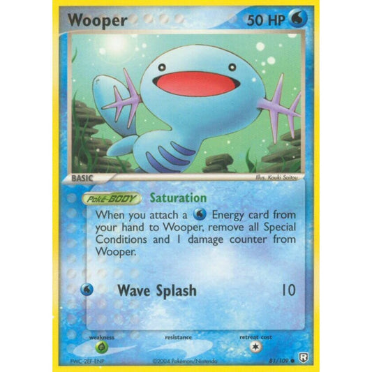 Wooper Common 81/109 Pokemon Card Game EX Team Rocket Returns