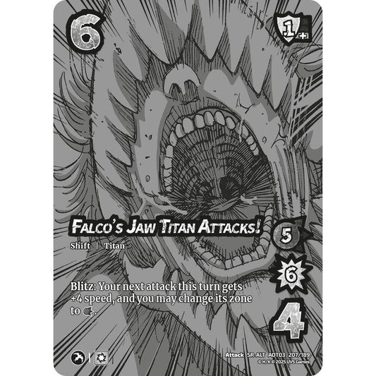 Falco's Jaw Titan Attacks! // Falco's Jaw Titan 207/189 AOT03 Universus Attack on Titan: Apocalypse Attack SR-ALT