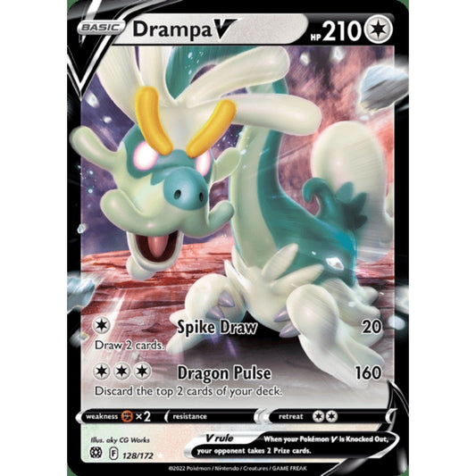 Drampa V Double Rare 128/172 Pokemon Card Game Brilliant Stars