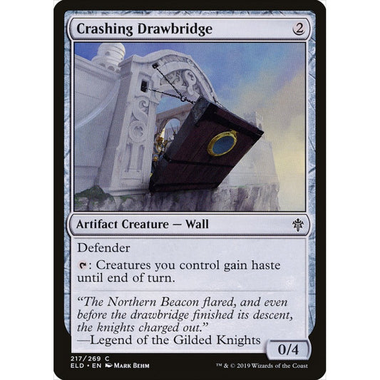 Crashing Drawbridge common 217 Magic the Gathering Throne of Eldraine