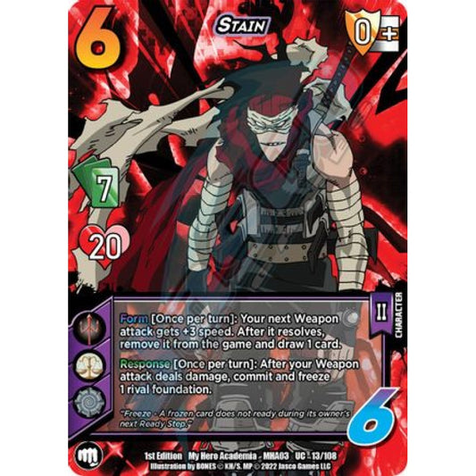 Stain, 13/108, UC, UniVersus, MHA03 Heroes Clash
