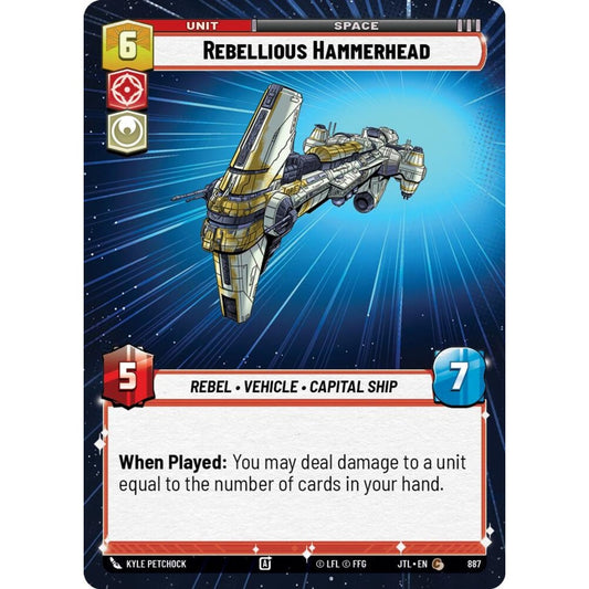 Rebellious Hammerhead, C, JTL 887) Hyperspace Foil, Star Wars Unlimited