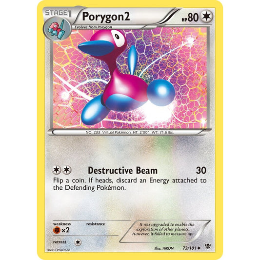 Porygon2 Uncommon 73/101 Pokemon Card Game Plasma Blast