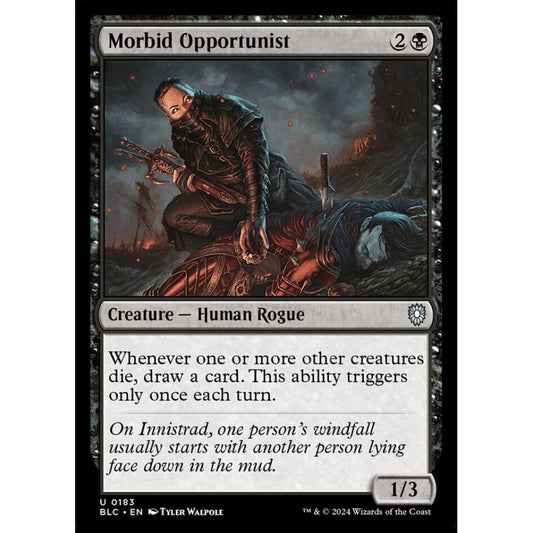 Morbid Opportunist, 183, uncommon, Magic: The Gathering, Bloomburrow