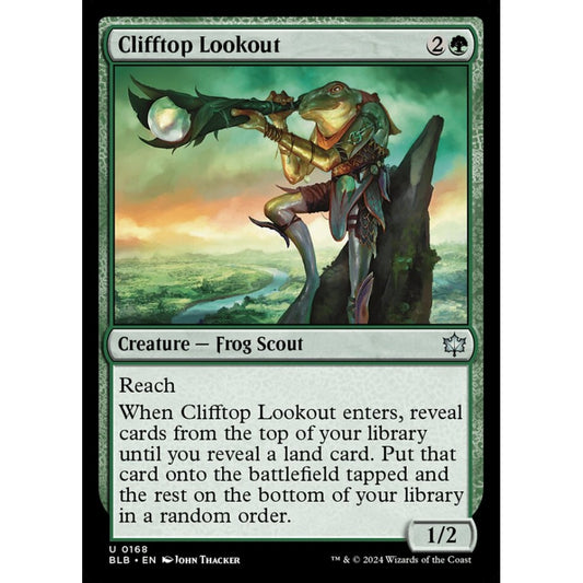 Clifftop Lookout, 168, uncommon, Magic: The Gathering, Bloomburrow