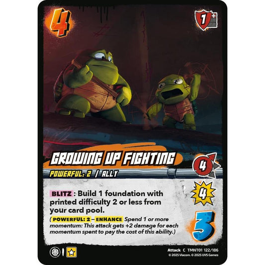 Growing Up Fighting 122/186 TMNT01 Universus Teenage Mutant Ninja Turtles Attack C