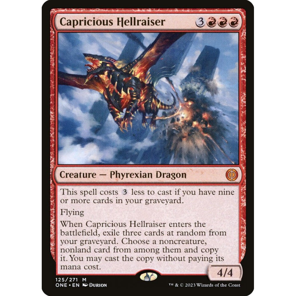 Capricious Hellraiser, mythic, 125, Magic the Gathering, Phyrexia: All Will Be One