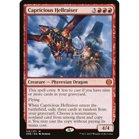 Capricious Hellraiser, mythic, 125, Magic the Gathering, Phyrexia: All Will Be One