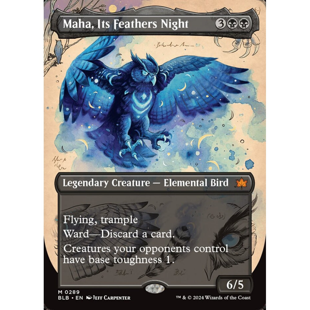 Maha, Its Feathers Night, 289, mythic, Magic: The Gathering, Bloomburrow