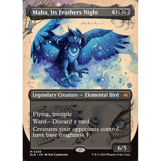Maha, Its Feathers Night, 289, mythic, Magic: The Gathering, Bloomburrow