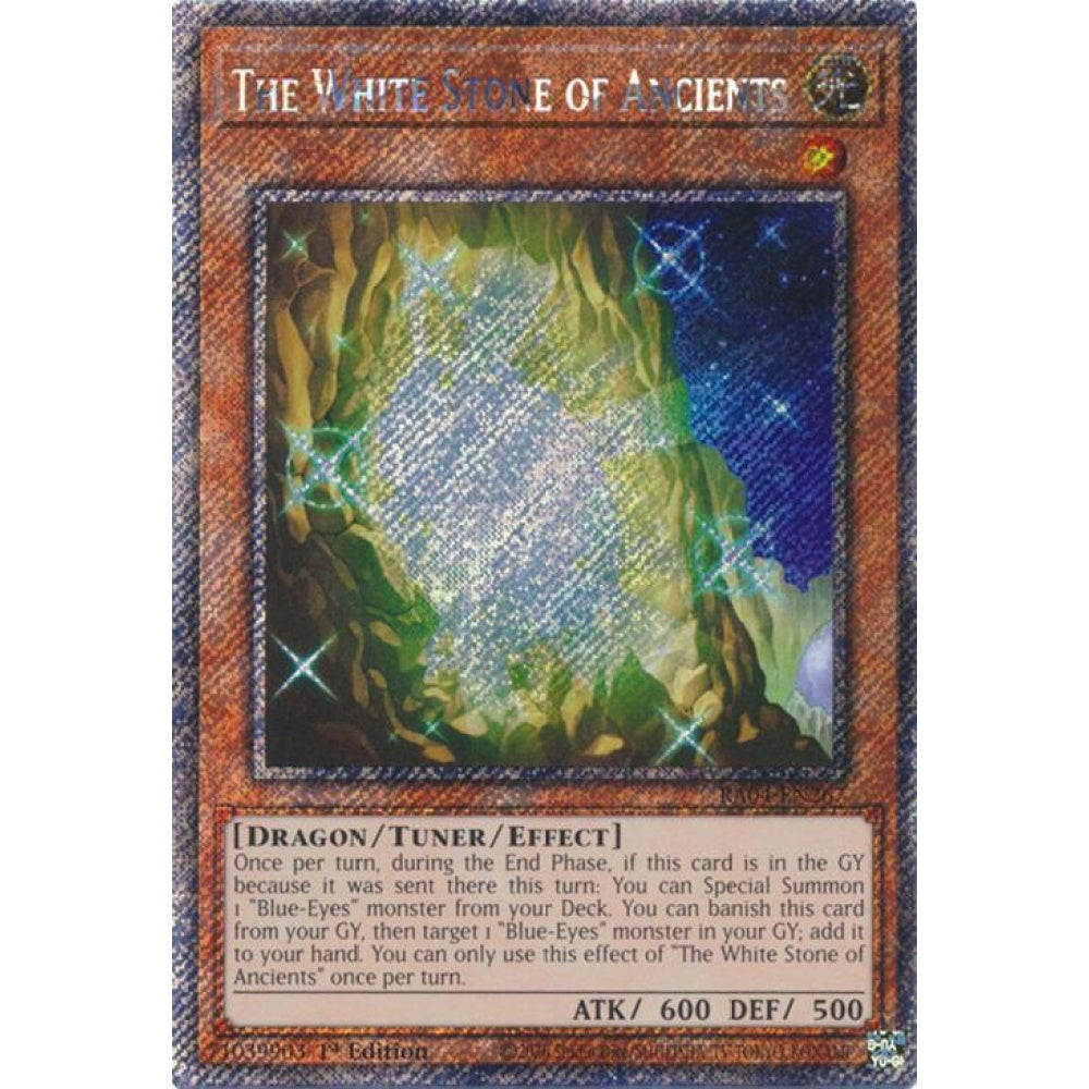The White Stone of Ancients (Platinum Secret Rare) RA04-EN267 Platinum Rare Yu-Gi-Oh Quarter Century Stampede