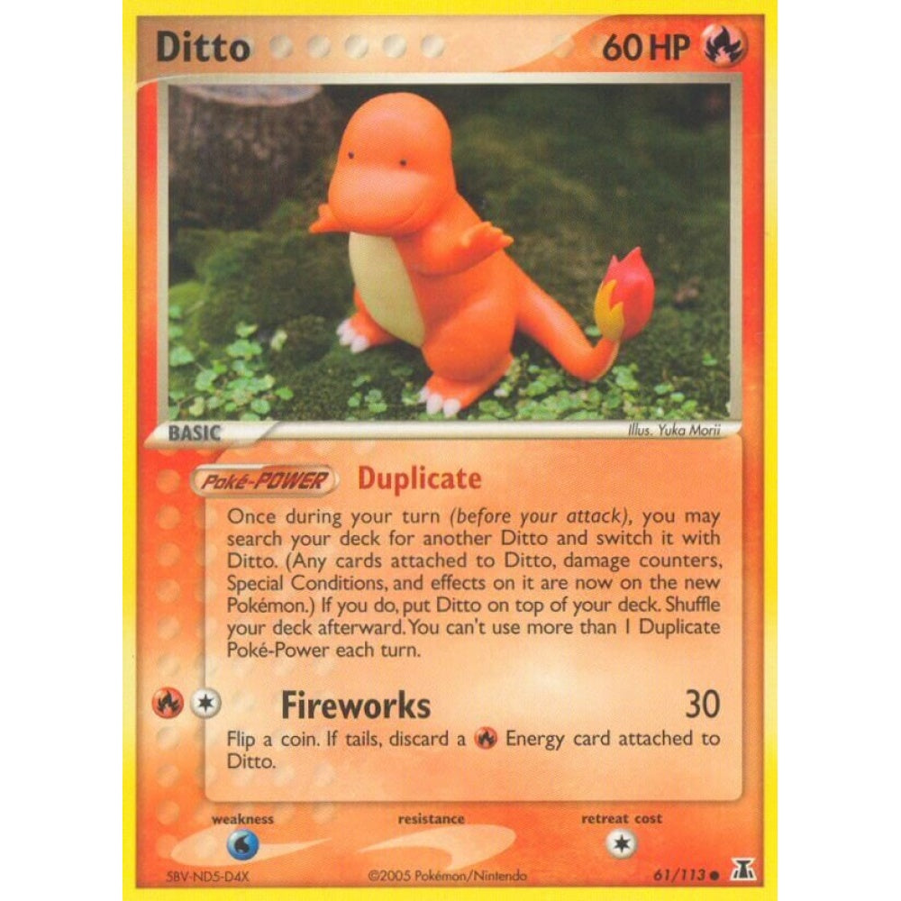 Ditto Common 61/113 Pokemon Card Game EX Delta Species