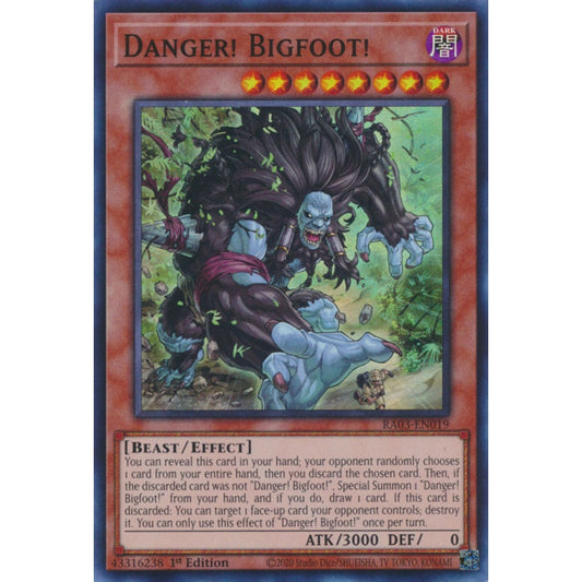 Danger! Bigfoot! RA03-EN019 Super Super Rare Yu-Gi-Oh Quarter Century Bonanza in Art