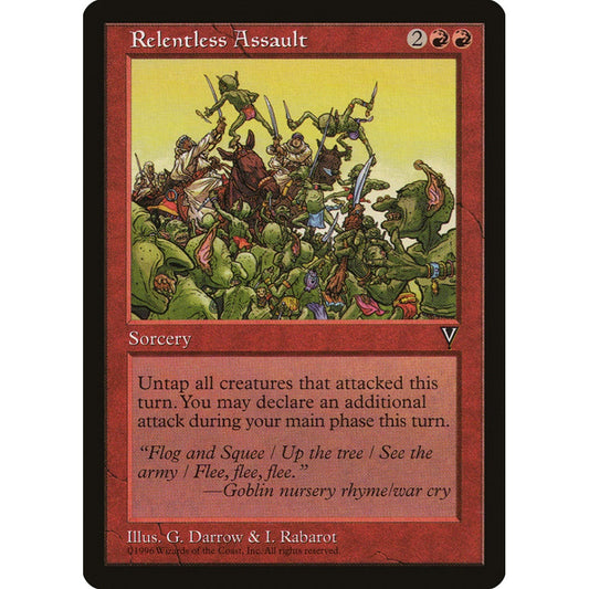 Relentless Assault rare 91 Magic the Gathering Visions