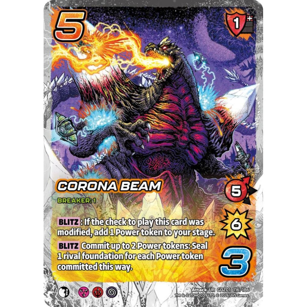 Corona Beam GDZ01 116/186 GDZ01 Universus Godzilla: Reign of Kaiju Attack UR
