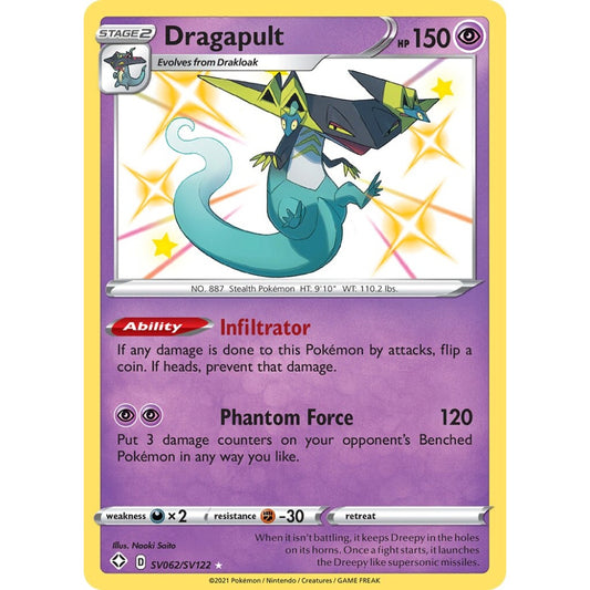 Dragapult Rare Shiny SV062/SV122 Pokemon Card Game Shining Fates