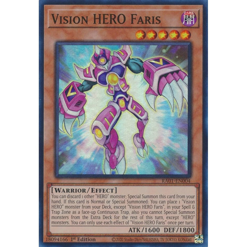 Vision HERO Faris RA01-EN004 Super Yu-Gi-Oh 25th Anniversary Rarity Collection