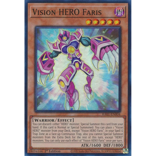Vision HERO Faris RA01-EN004 Super Yu-Gi-Oh 25th Anniversary Rarity Collection