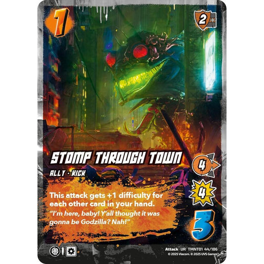 Stomp Through Town 44/186 TMNT01 Universus Teenage Mutant Ninja Turtles Attack UR