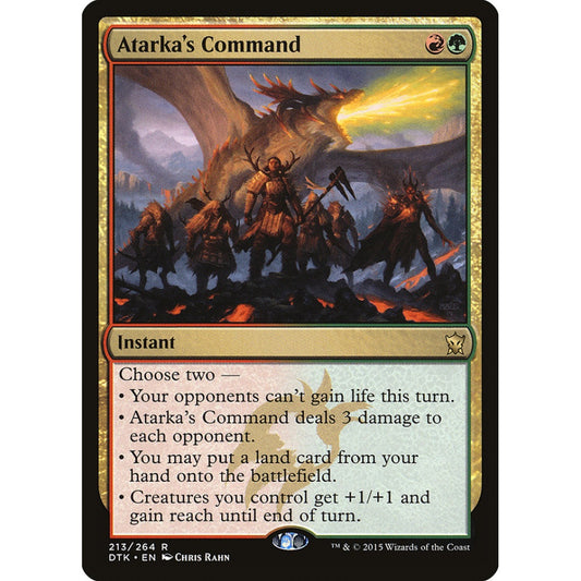 Atarka's Command rare 213 Magic the Gathering Dragons of Tarkir