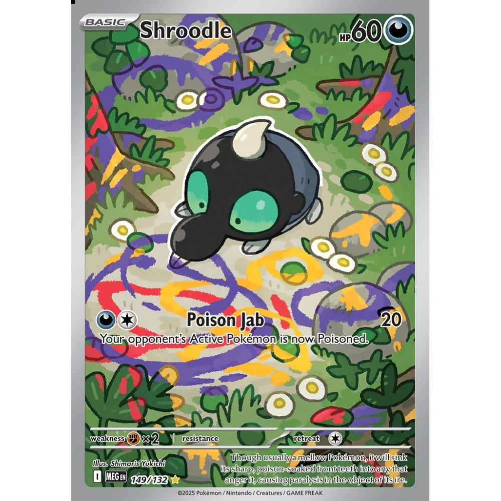 Shroodle Illustration Rare 149/132 Pokemon Card Game Mega Evolution