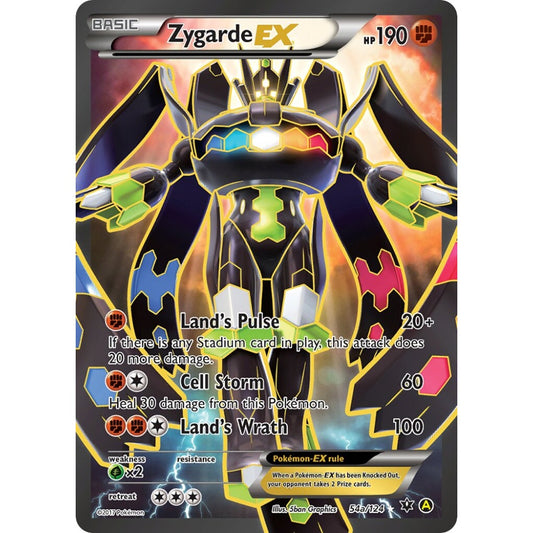 Zygarde-EX Rare Ultra 54a/124 Pokemon Card Game Yellow A Alternate