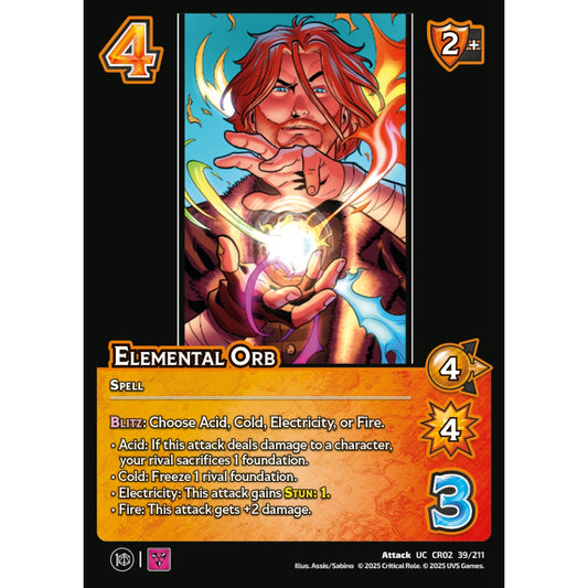 Elemental Orb, 39/211, CR02, Universus, Critical Role: Heroes Of Exandria, Attack, UC
