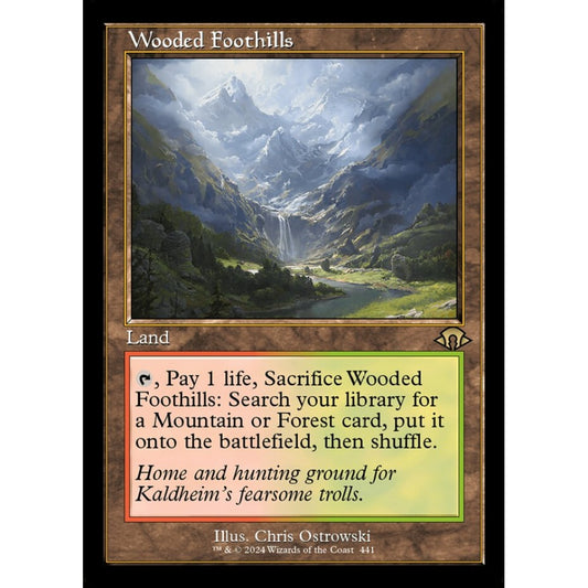 Wooded Foothills, 441, rare, Magic: The Gathering, Modern Horizons 3
