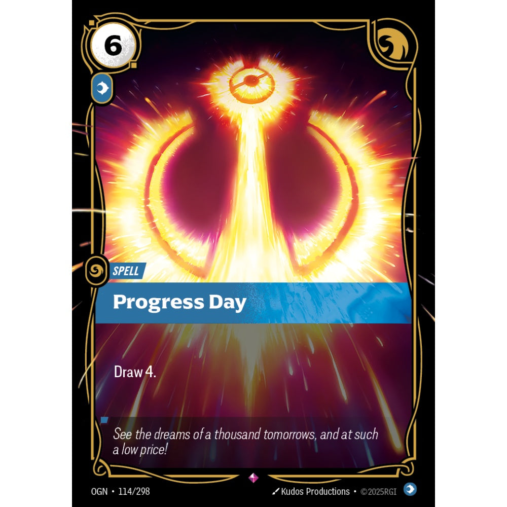 Progress Day OGN-114/298 Riftbound Card Game Origins Rare