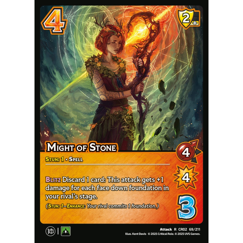 Might of Stone, 69/211, CR02, Universus, Critical Role: Heroes Of Exandria, Attack, R