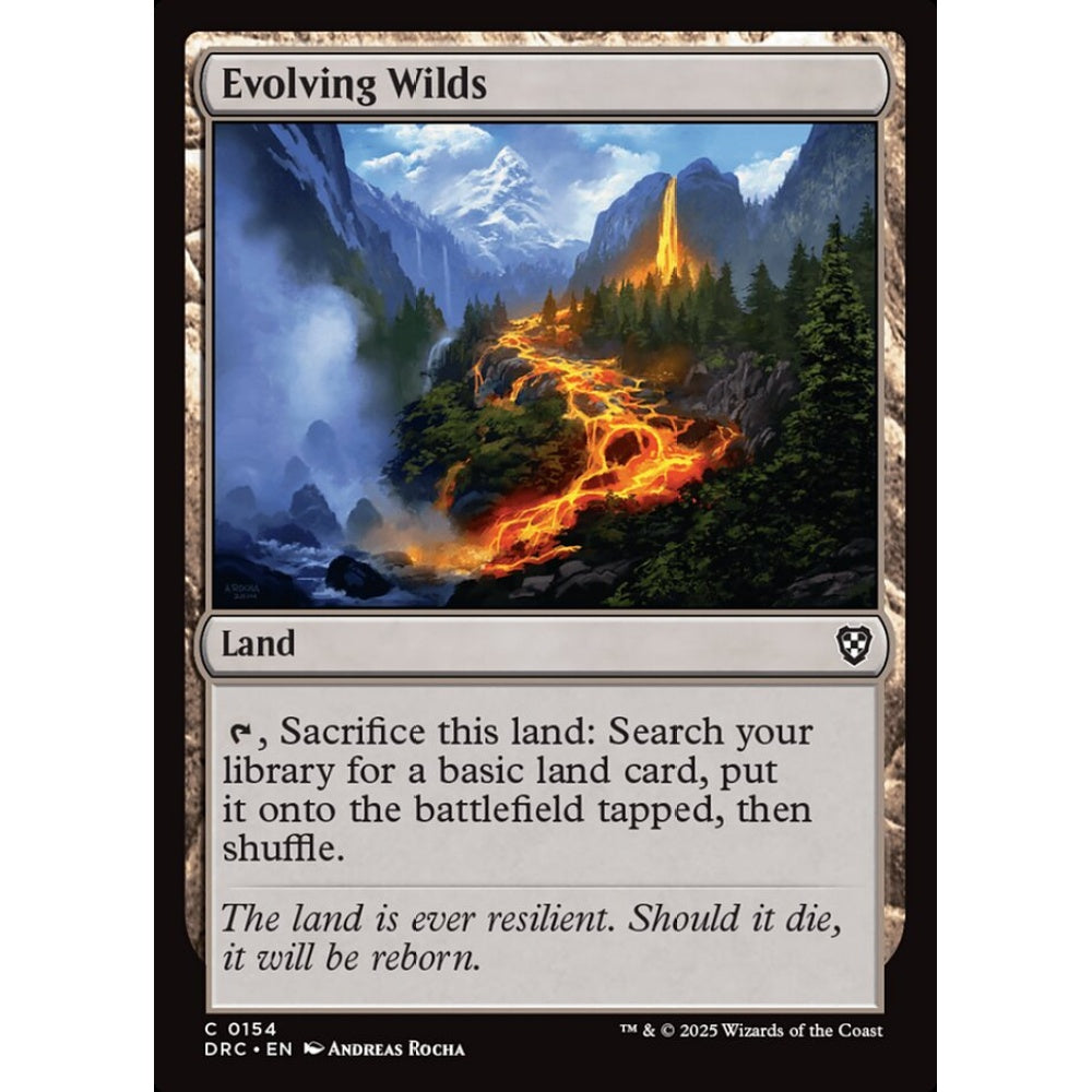 Evolving Wilds, 154, common, Magic: The Gathering, Aetherdrift Commander